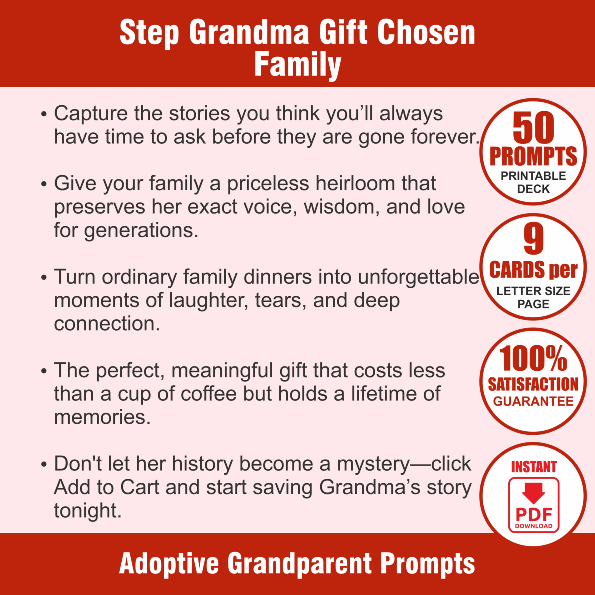 Bonus Grandma Conversation Cards - View 2